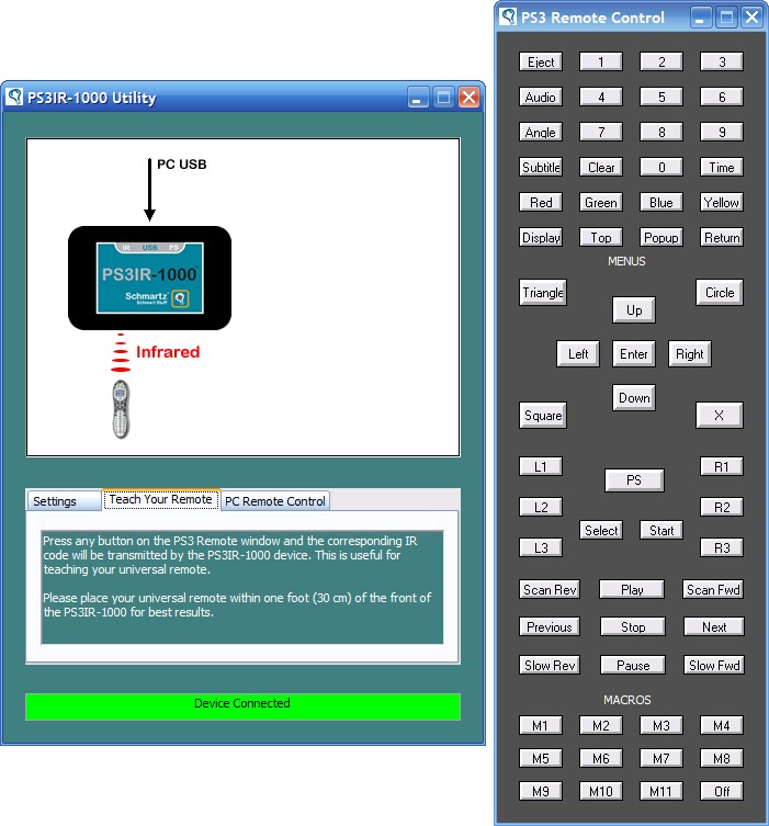 Schmartz PS3IR-1000 Software